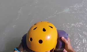 Girl Falls Out Of Raft After Collision With Rocks