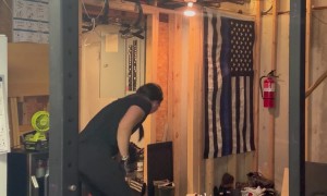 Resistance Band Snaps Back During Home Workout