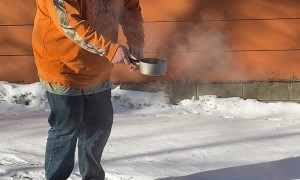 Minnesota Cold Turns Boiling Water To Instant Snow