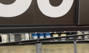 Price Sign Hammered Through Battery