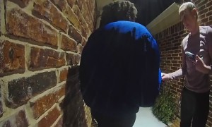 Helping The Dasher Down Icy Driveway