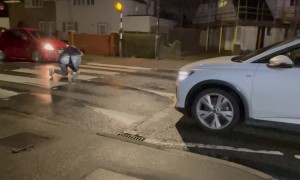 Walking Halfway Through The Pedestrian Crossing