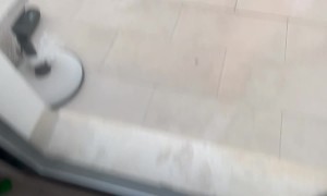 POV Walking Into Glass Door