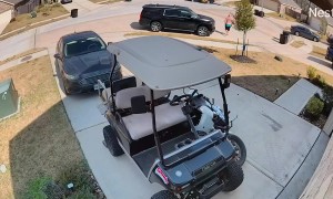 Four Wheeler Throttle Gets Stuck and Crashes Into a Cop Car
