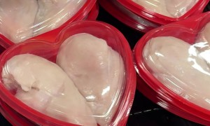 Chicken Breast in Valentine’s Day Heart Containers