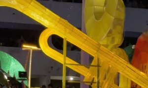 Aldo De Nigris Falls at the Mazatlan Carnival