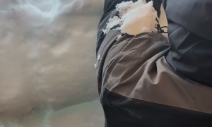 Snow Piled High Above Doorway