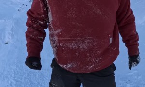 Amateur Hour Snowboarding on Steep Slope