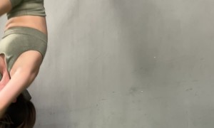 Woman's Handstand Fail Breaks Wall