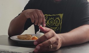 Microwaved Boiled Egg Pops Open