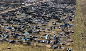 Drone Footage of Tornado Aftermath on an Indiana Solar Farm