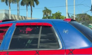 Superhero Drives Spider Mobile