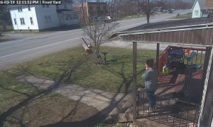 Car Takes Out Telephone Pole On Country Highway