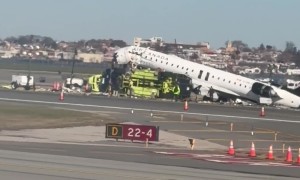 LGA Plane and Fire Truck Crash Aftermath