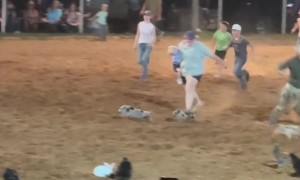 Mom Gets Competitive in Rodeo Competition