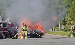 People Escape Mercedes EV Shortly Before it Bursts Into Flame