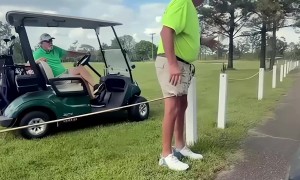 Old Guy Freaks Out at Golf Course