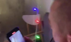 Guy Falls Through Ceiling