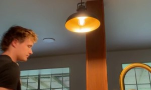 Cat Backspaces Off Counter