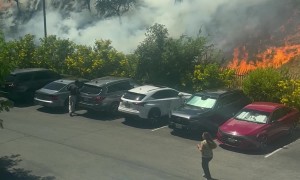 Fire in Fresno, California