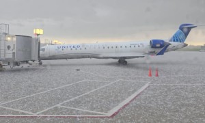 Hailstorm at Springfield Airport