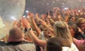 Akon Crowd Surfing in a Bubble