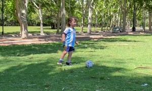 Little Soccer Star Takes a Tumble