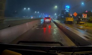 San Antonio Driver Runs Over Construction Barrier
