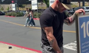Man Jumps Over a Sign and Loses His Wallet