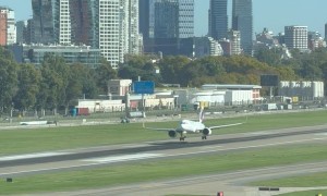 Flight Lands and Takes Off Again