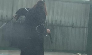 Spraying Car Wash Hose Gives Good Hugs