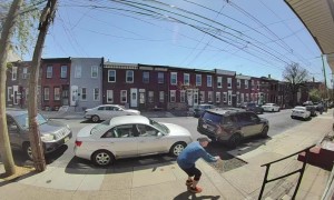 Mailman Darts Inside As Loose Dog Runs Towards Him