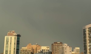 Double Rainbow Over Chicago Skyline