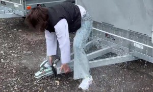 Unexpected Shower From A Trailer