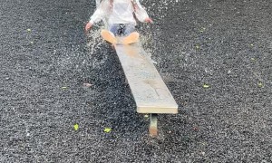 Didn't Know The Slide Was Wet