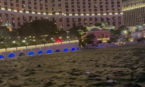 Winds Create Waves at Famous Vegas Fountains