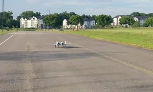 Giant Scale RC Jet Crashes Into Telephone Pole