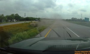Jeep Flips After Wheel Comes Off on Highway