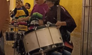 Mexican Tambora Drummer Steals the Show