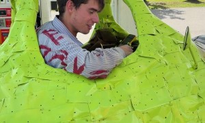 Whimsical Pear Car On Journey Across States