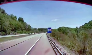 Car Swerves Into Left Lane and Causes a Rollover