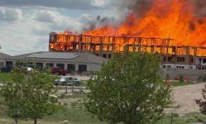 New Construction Burns Down in Massive Blaze