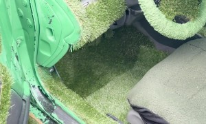 Car Covered With Grass