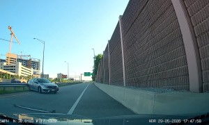 Car Becomes Missile On Missed Exit Ramp