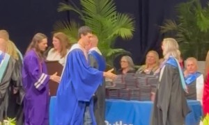 Paid Brother Falls At Graduation