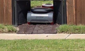 Robot Lawn Mowers Have Their Own Door
