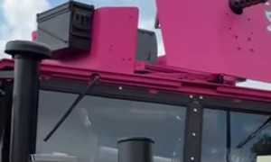 Pretty Pink Combat Humvee