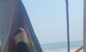 Big Wave Soaks Seashore Relaxation
