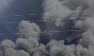 Eyewitness Documents Massive Warehouse Fire