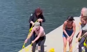 Group of Women Get Stranded on a Dock